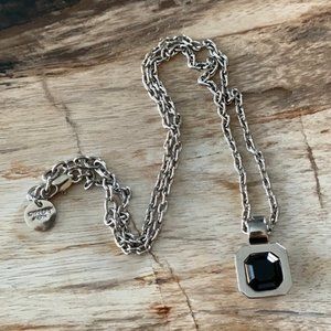 Dyrberg/Kern Mirren onyx black Swarovski crystal necklace